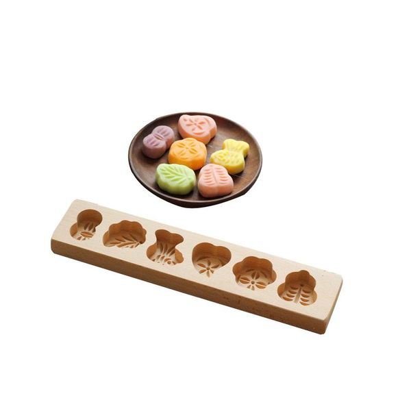 

xunzhe новый деревянный торт прессформы формы цветка ручной работы из экологически чистого дерева плесень для луны gingerbread приготовления