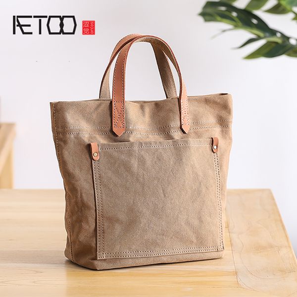 

hbp aetoo canvas bag male casual art handbag single shoulder oblique cross package large capacity handbag male and female general