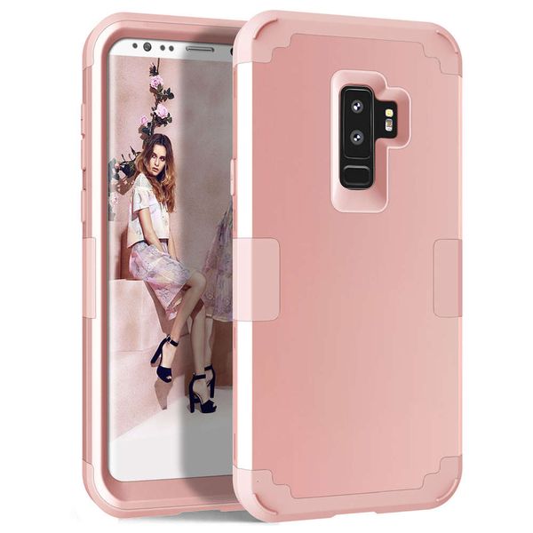 

samsung galaxy s9 note 9 s8 tpu + pc shock shield, 3-layer hybrid collision avoidance device for mobile phone