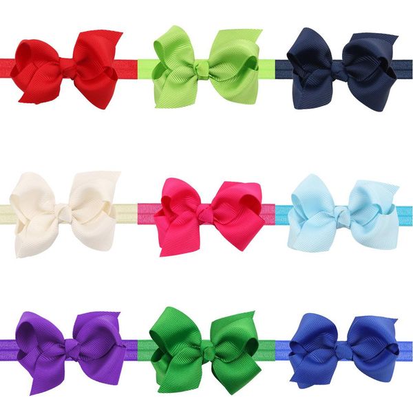 

baby girl headband infant bows newborn headwear tiara headwrap gift toddlers bandage ribbon hair accessories cloth band wmtxtu, Slivery;white
