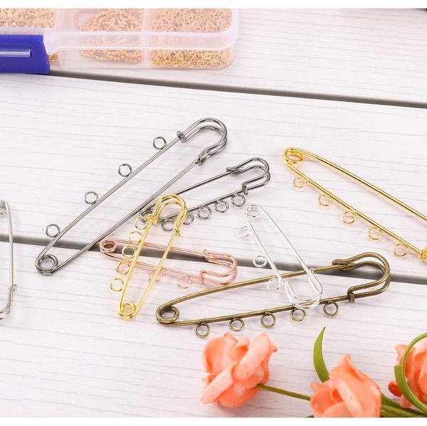 

10pcs lot safety pins brooch blank base brooch pins 50 80 90mm pins 3 5 rings jewelry pin for jewelry making supplies accessorie f sqcoqk, Gray