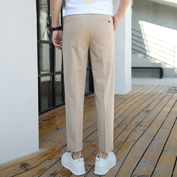 

kmz6p 2020 pants thin capris spring and summer izxsm new pantstrousers casual men's versatile classic business casual men's trouse, Blue