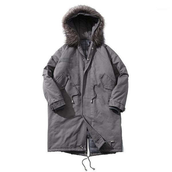

2020 men cotton jacket men winter coats brand clothing mens parka hoodies thick winter jackets warm1, Black