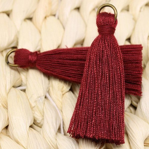 

10pcs mini copper ring tassels fringe diy garments bag decor supplies earrings necklaces jewelry key ring pendants arts crafts h wmtppq