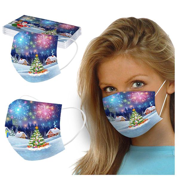 

новый дизайн маски с mouth взрослые рождество 50pc одноразовая лица maskfashion masque de protection halloween mascarillas desechables 3