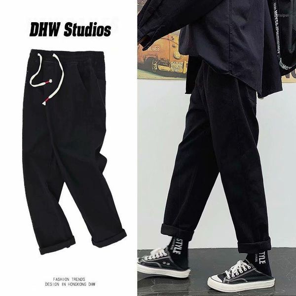 

wholesale retro denim jeans men's korean loose trend students all-match wide-legged youth casual straight teenagers harem pants1, Blue