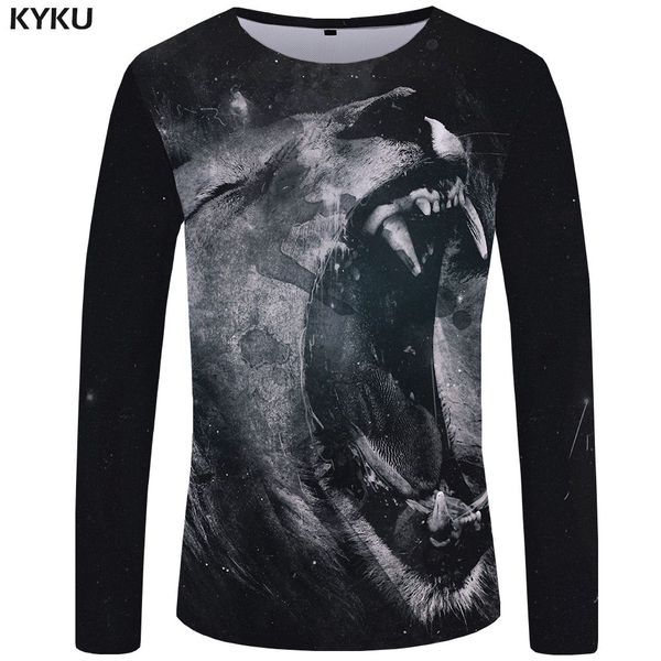 

dragon long sleeve color gothic anime printed 3d print shirts comics graphic plus size men clothing
