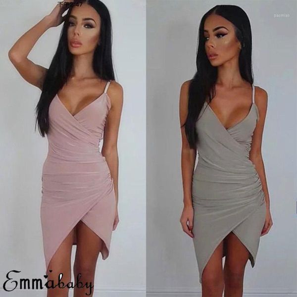 

women v neck print bodycon clubwear party evening mini dress summer sleeveless women girl dress clothes1, Black;gray
