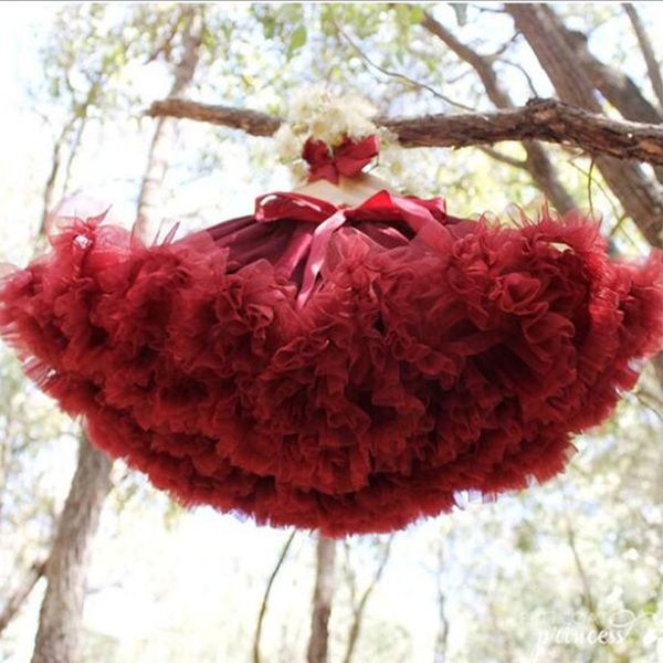 

teenage girl fluffy pettiskirt solid layer skirt kids stage costumes children prom dance clothing tulle tutu skirts for 14-18ys y200704