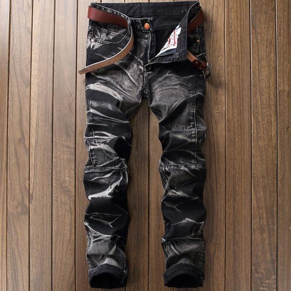 

2020 новый мужской stretch regular fit джинсы бизнес повседневный классический стиль мода denim брюки мужской черный синий серый брюки 7316, Blue