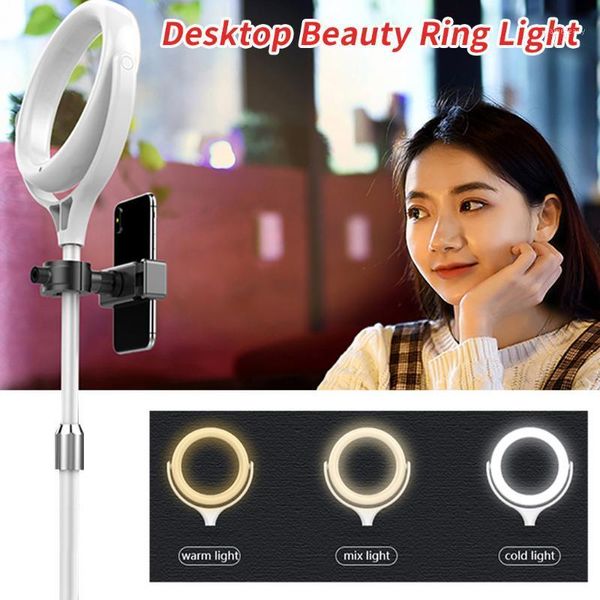

video light dimmable led selfie ring light usb ring lamp pgraphy with phone holder tripod stand for makeup youtube1