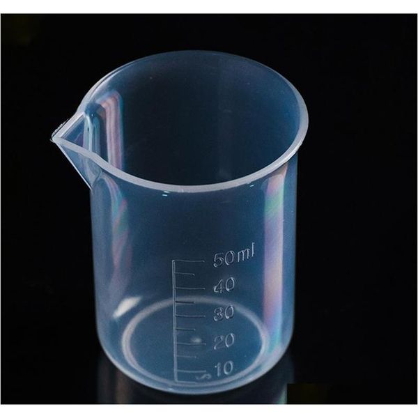 

50ml plastic measuring cup transparent graduated measuring cup beaker kitchen laboratory supplies liquid measure tool cup beaker bh2144 2hz