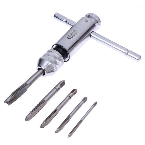 

selling 2020 products hand screw tap set and adjustable t-handle ratchet tap wrench set home decoration accessories1