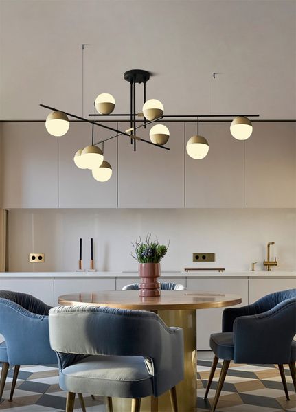 

italy nordic round ball pendant lamp minimalist light bar kitchen dining room living room luxury creative pendant lights