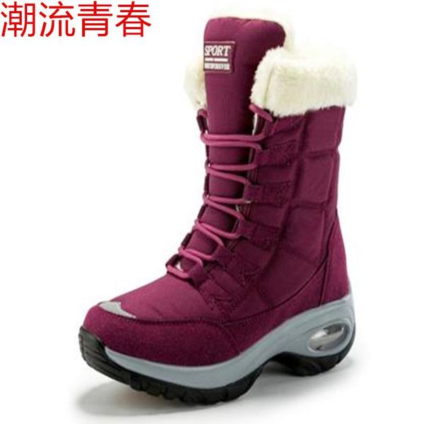 

women snow boots waterproof winter new women snow boots platform keep warm ankle winter with thick, Black