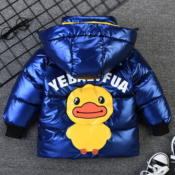 

winter coat, little boy's down jacket, 1-3-4-5-year-old 6-year-old baby's thick cotton padded jacket, Blue;gray