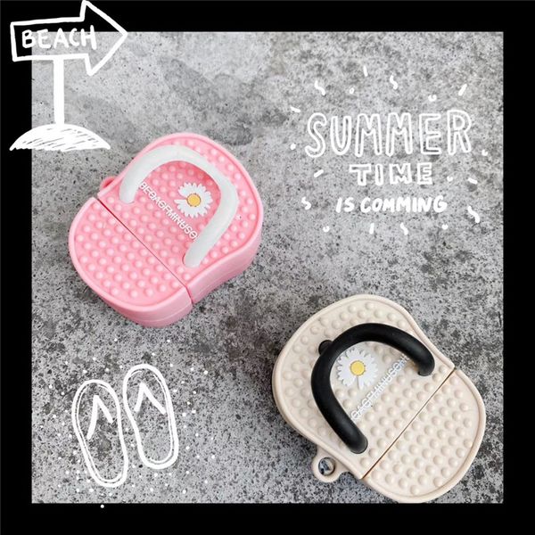 

for airpods pro case fashion cartoon daisy flower slippers silicone earphone case for airpods 2 wireless bluetooth headset cover