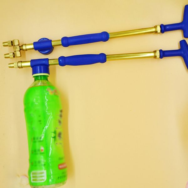 

single head/ double heads bottle interface garden trolley gun sprayer adjustable nozzle water pressure atomization sprayer