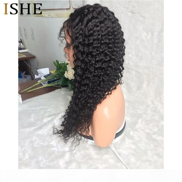 

deep curly full lace human hair wigs natural hairline with baby hair glueless full lace brazilian remy hair wigs, Black