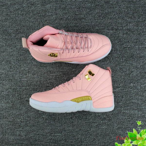 

new women basketball shoes 12 gs wolf grey vivid pink xii 12s running womens sport shoe woman casual s sneaker, White;red