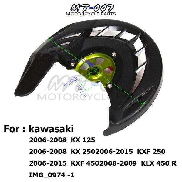 

cnc billet передний тормозной диск обложка protector пластиковый ротор guard для kx250f kx450f 2006-2020 dirt bike