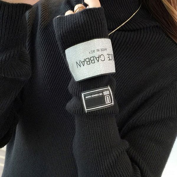 

cu9dt воротник 2020 новых альпака женщин с высоким свитер ворсовый трикотажный воротник торчит ткани вставленного пассивом длинный рукав вве, White