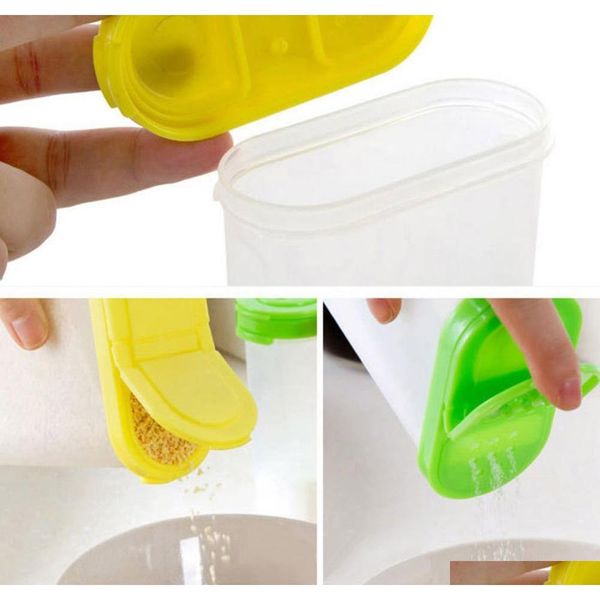 

new arrival kitchen necessary plastic spices box oval seasoning cans with cover kitchen tools jllbze lottery2010