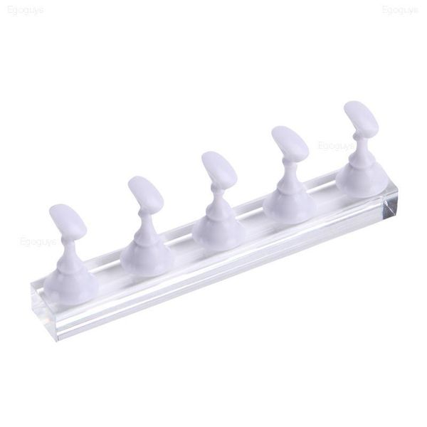 

5pcs magnetic nail art practice display stand acrylic chess board false nails holder uv gel polish showing shelf train qylgco