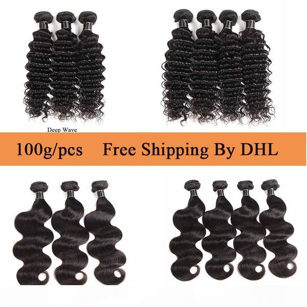 

peruvian indian malaysian brazilian deep wave hair 3 4 bundles lot unprocessed brazilian human hair weaves body wave natural black