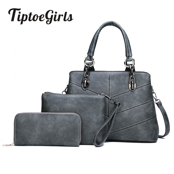 

simple splicing three-piece composite bag ladies handbag new fashion casual wild shoulder messenger bag