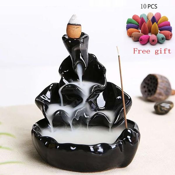 

creative tower incense ceramic burner fragrance holder backflow censer creative aromatherapy smoke reflux incens wmtcfj