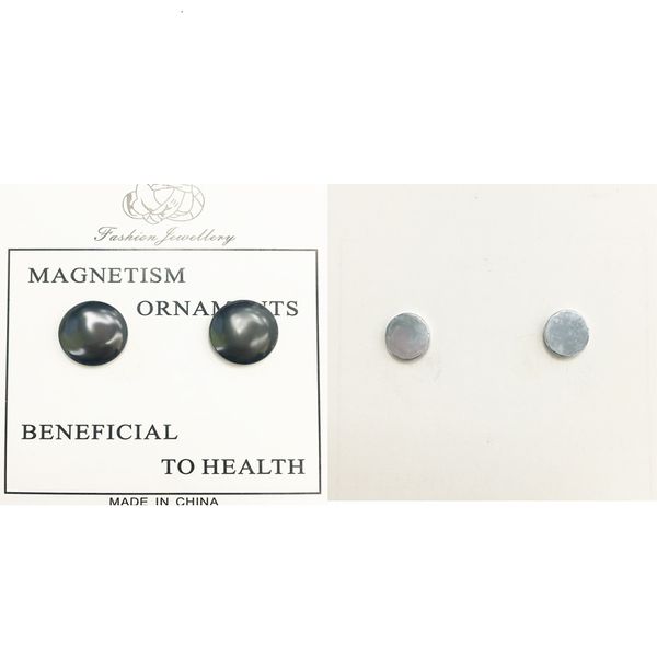

are simple magnetic popular without ear holes in black magnet acupoint earrings, Silver