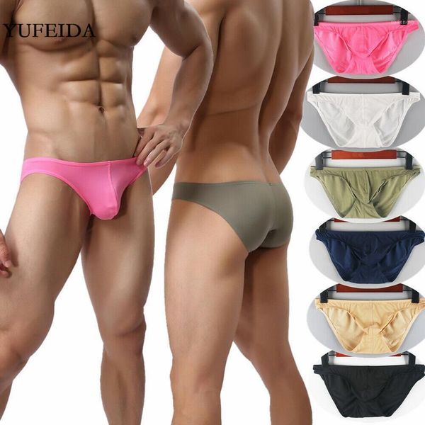 

yufeida men underwear ultrathin bikini male gay sissy panties smooth mens briefs underpants bulge pouch sleepwear swimwear1, Black;white