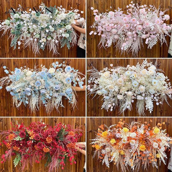 

jarown artificial flowers hanging style flower row wedding background party european l window decoration flower half ball1
