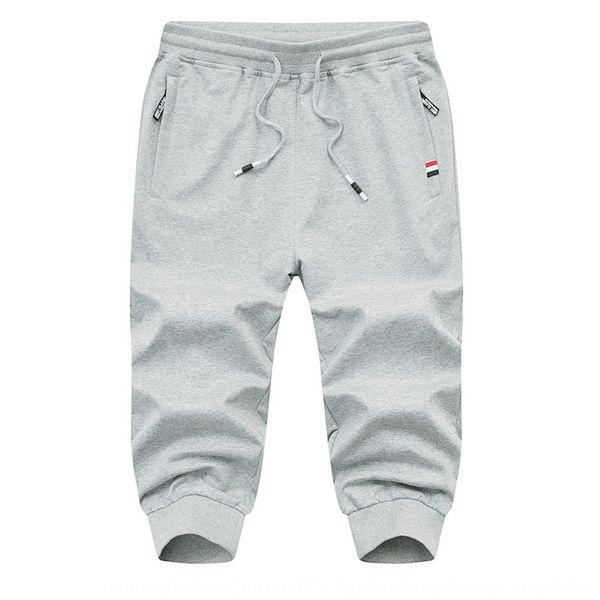 

летние трикотажные спортивные capris мальчиков и эластичный хлопок и шорты девушки эластичный хлопок дышащие размера 7-точечные шорты малень, Blue