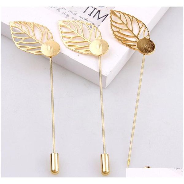 

1.5 cm gold leaf plated copper hat brooch pins diy jewelry findings jewelry accessories brooch lapel pin b jllirr yummy_shop, Silver