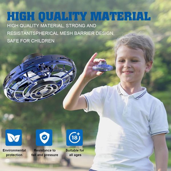 

flynova спортивный рука мини летающий игрушки gyro ротатор drone ufo водить непоседа finger spinner rotary детский рождественский подарок jl