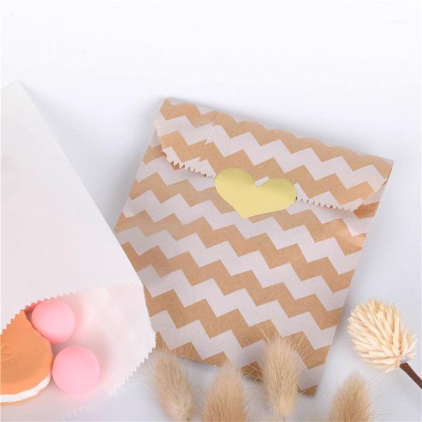 

25pcs kraft paper bag candy biscuit popcorn bags giftwrapping baked goods bag kraft paper bags favour treat1