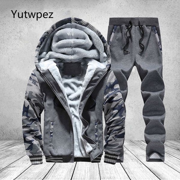 

winter coat men casual inner fleece thick hooded parka men clothing brand camouflage windproof warm tracksuit man hoody outwear 201104, Black