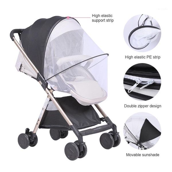 

universal buggy mosquito baby protector net for strollers with 3d support and two-way zipper1
