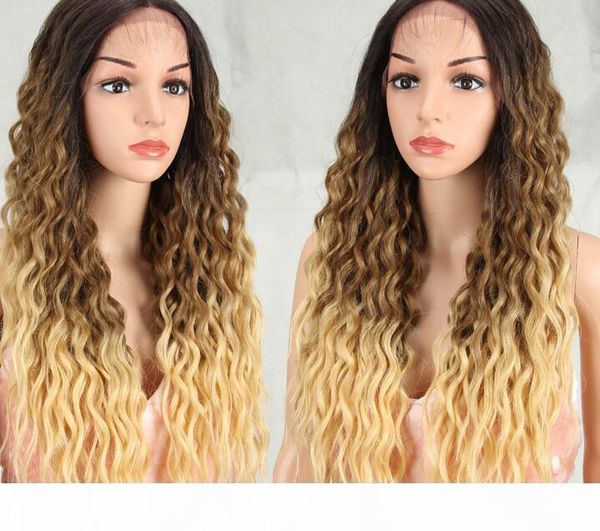 

long curly blonde hair using high temperature hair, it can resist high temperature from 120 to 160 centigrade, Black;brown