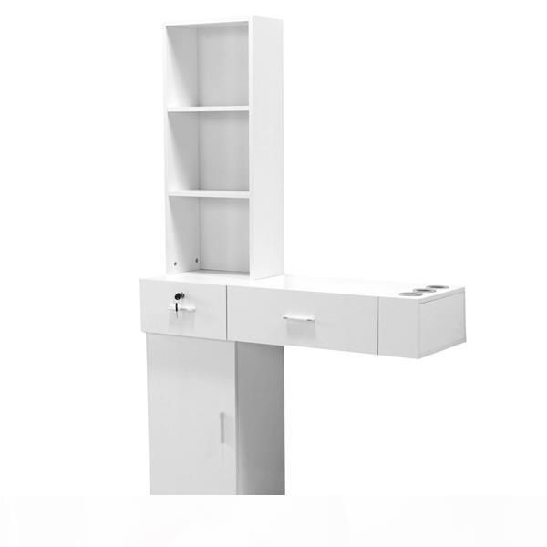 

wall mount beauty salon spa mirrors station hair styling station desk white