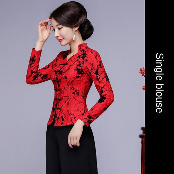 

autumn new style tang qipao jacket cheongsam wedding dress cheongsam improved fashion chinese style long sleeve mother in law wedding dr, Black;gray