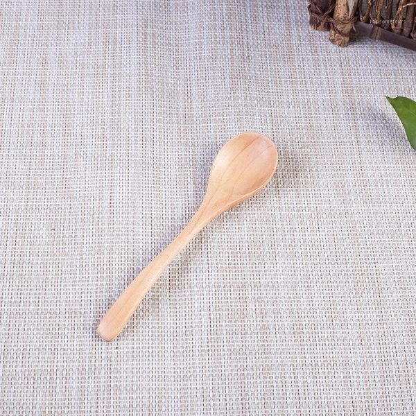 

small wooden spoon natural large lacquered wooden children's spoon home rice1