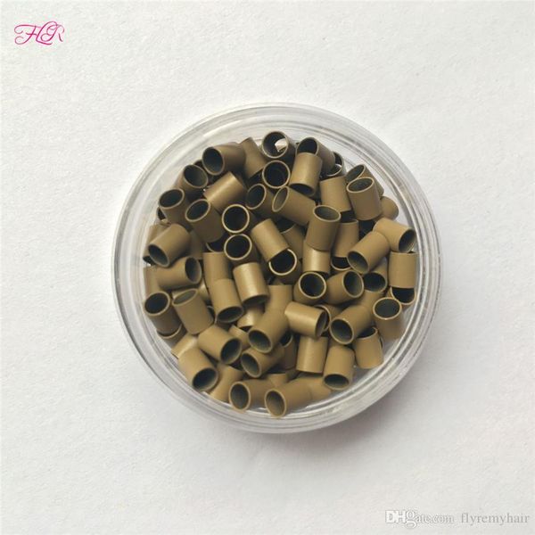 

easily locks copper micro ring 1000pcs 3.2*2.8*3.8 straight mini locks copper tube micro beads for applying i tip hair