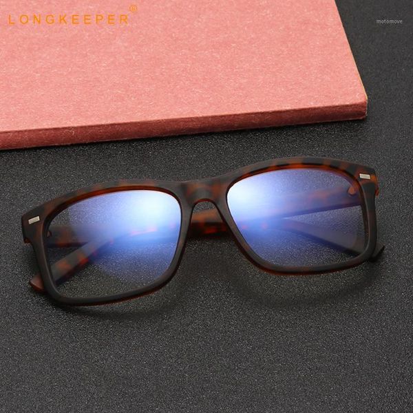 

longkeeper anti blue light glasses men women 2020 vintage square computer eyeglasses fashion black leopard spectacles uv4001, White;black