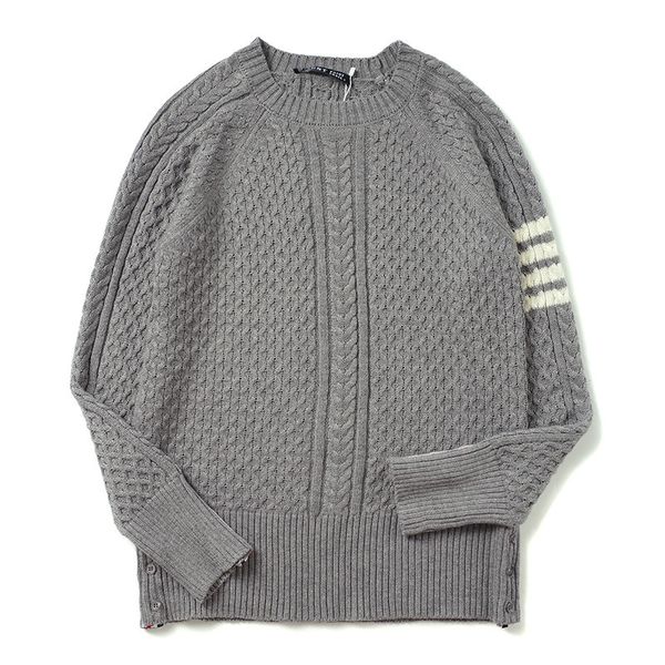 

2021 new classic striped winter men thicken warm mesh sweaters asian sweater plug # m32 93cn, White;black