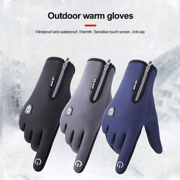

winter men women thermal ski skiing gloves skiing fleece waterproof snowboard gloves outdoor snow motorcycle snowmobile1