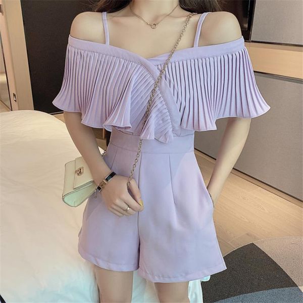 

2021 new elegant black women's will see off the shoulder ruffled short fashion tall white 9iw6, Black;white