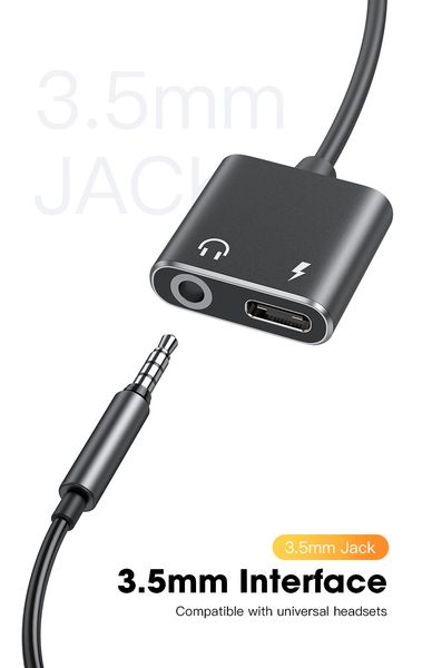 

2 in 1 usb c to 3.5mm aux audio type-c charging cable type c adapter headphone splitter for xiaomi huawei type-c jack convertor
